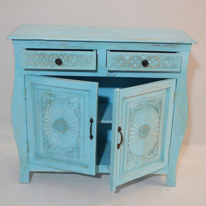 Indian Colonial Style Carved Sideboard – handcrafted solid wood furniture