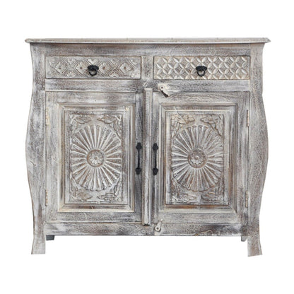 Indian Colonial Style Carved Sideboard – handcrafted solid wood furniture