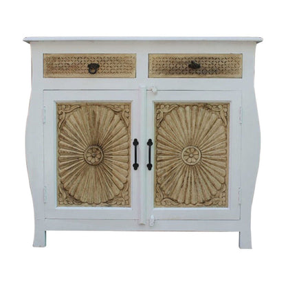 Indian Colonial Style Carved Sideboard – handcrafted solid wood furniture