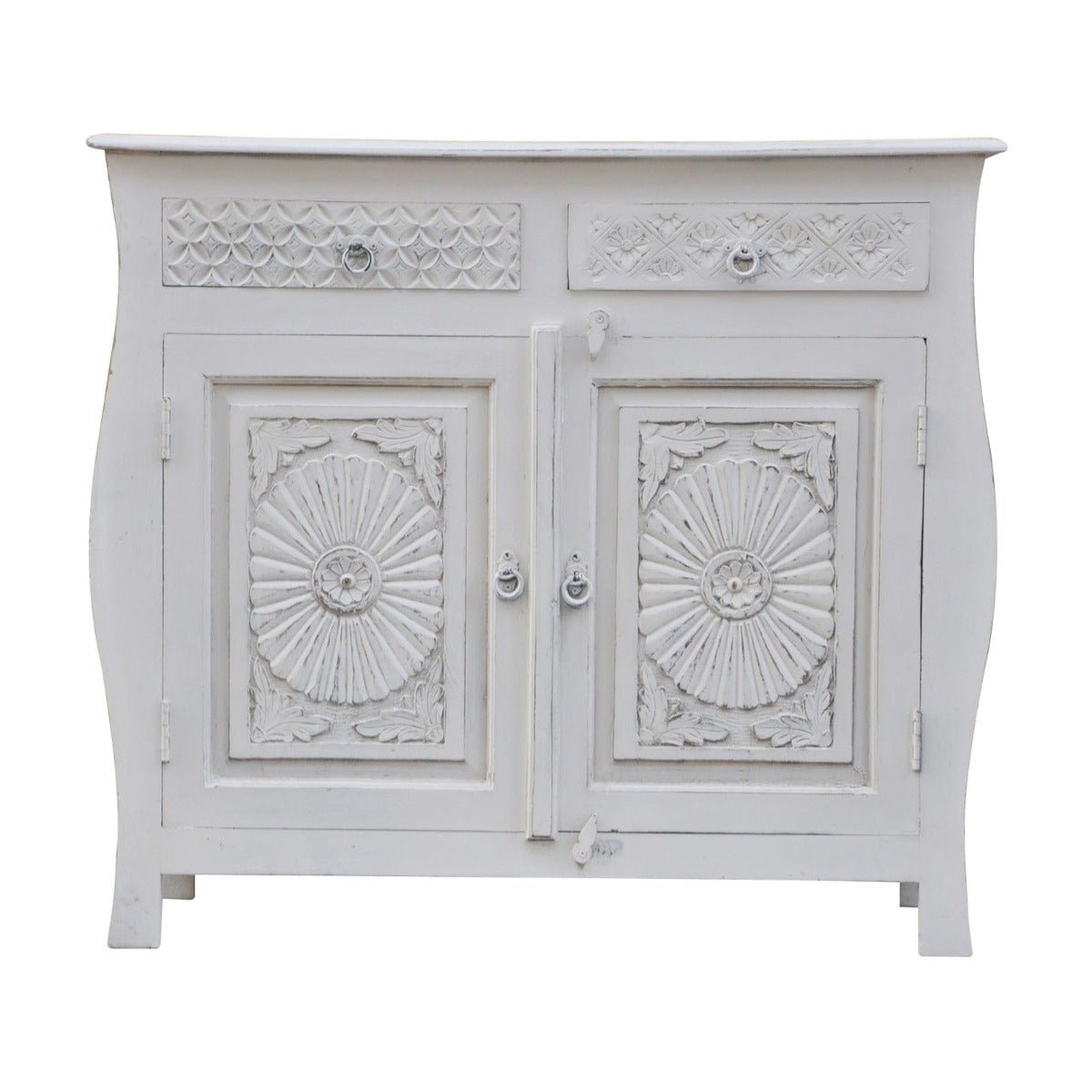 Indian Colonial Style Carved Sideboard – handcrafted solid wood furniture