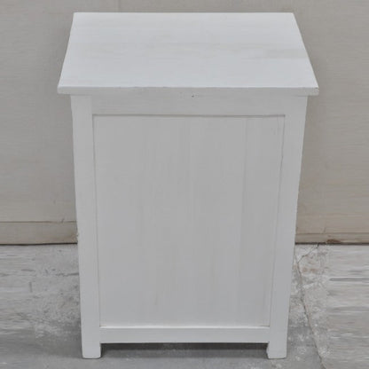 Indian Floral Design Hand Carved Wooden Bedside Table/ Hand Made Nightstand – handcrafted solid wood furniture