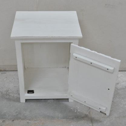 Indian Floral Design Hand Carved Wooden Bedside Table/ Hand Made Nightstand – handcrafted solid wood furniture