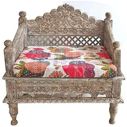 INDIAN HAND CARVED MAHARAJA RECLAIMED WOODEN CHAIR by Hibashi Furniture – handcrafted solid wood furniture made in India