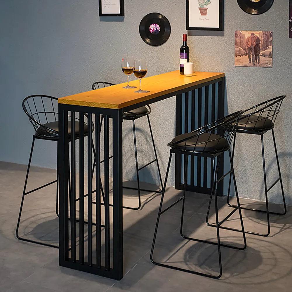 Bansud Industrial Mini Home Bar Mango Wood Bar Table