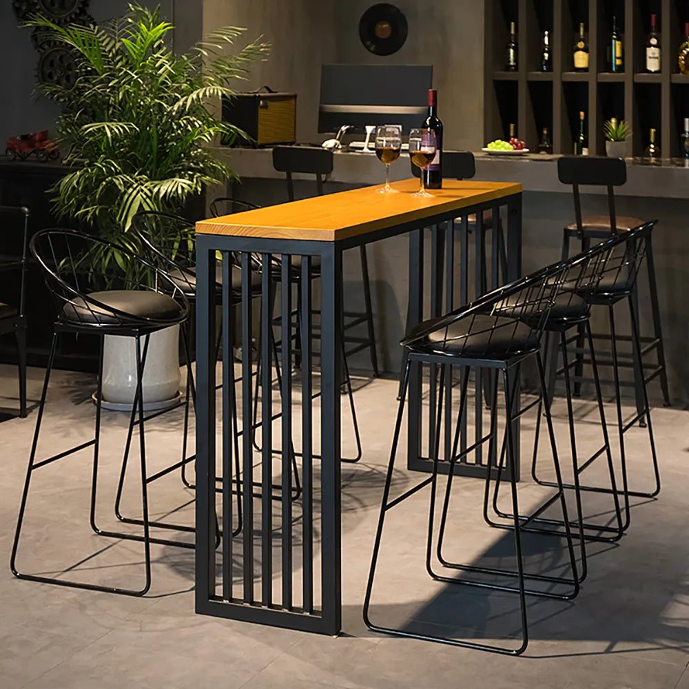 Bansud Industrial Mini Home Bar Mango Wood Bar Table