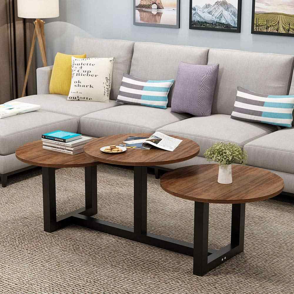 IPIL Modern Industrial Living Room Center Table – handcrafted solid wood furniture