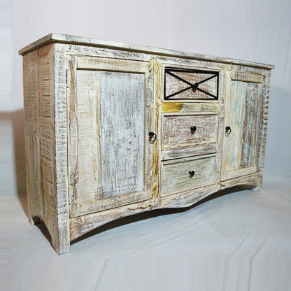 RUSTICA TIMBER SIDEBOARD-White wash-160-45-90