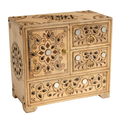 JASE Solid Mango Wood Three Drawer Chest – handcrafted solid wood furniture