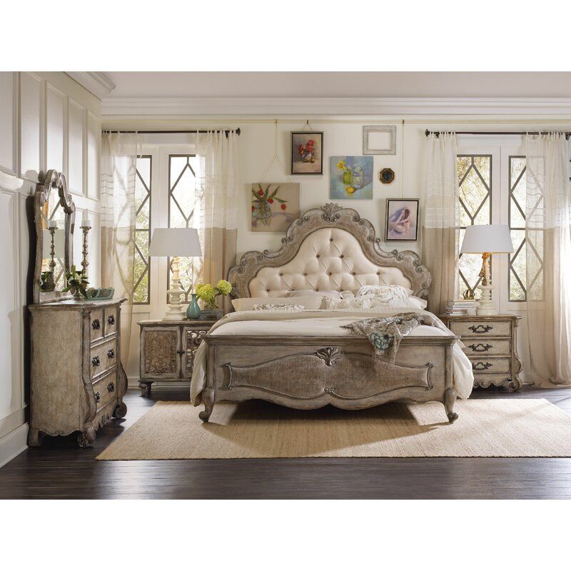 KARINA Chatelet Tufted Bed – handcrafted solid wood furniture