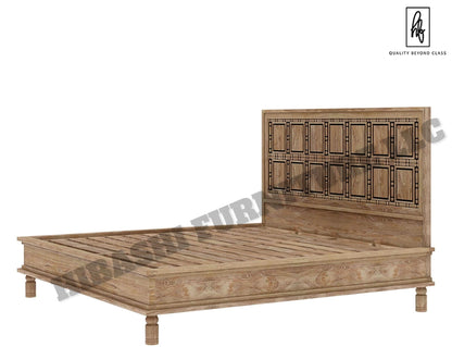 KARINA Solid Wood Traditional Platform Bed – handcrafted solid wood furniture
