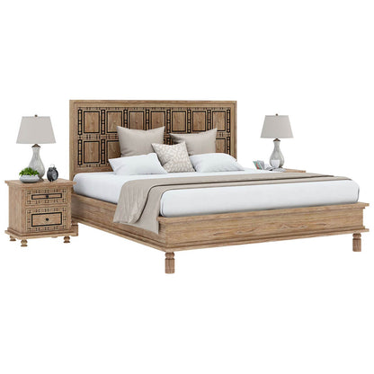 KARINA Solid Wood Traditional Platform Bed – handcrafted solid wood furniture