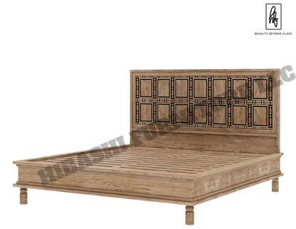 KARINA Solid Wood Traditional Platform Bed – handcrafted solid wood furniture