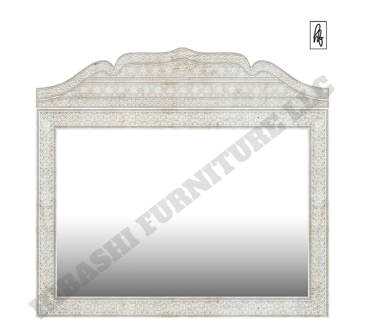 KHALIFA Solid Mango Wood Hand Carved Moroccan Style Mirror Frame – handcrafted solid wood furniture