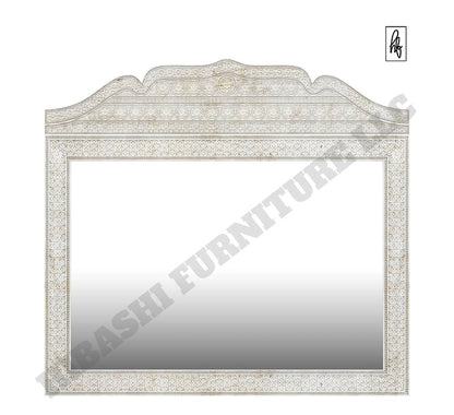 KHALIFA Solid Mango Wood Hand Carved Moroccan Style Mirror Frame – handcrafted solid wood furniture