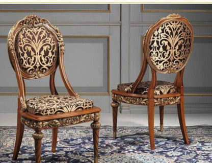 KING HAND CARVED ROYAL CARVING DESIGN DINING TABLE SET by Hibashi Furniture – handcrafted solid wood furniture made in India