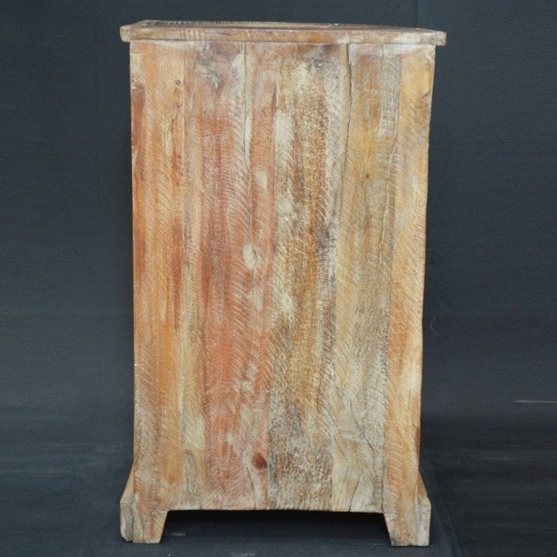Liberty Reclaimed Wood Chest of 5 Drawers Tallboy by Hibashi Furniture – handcrafted solid wood furniture made in India