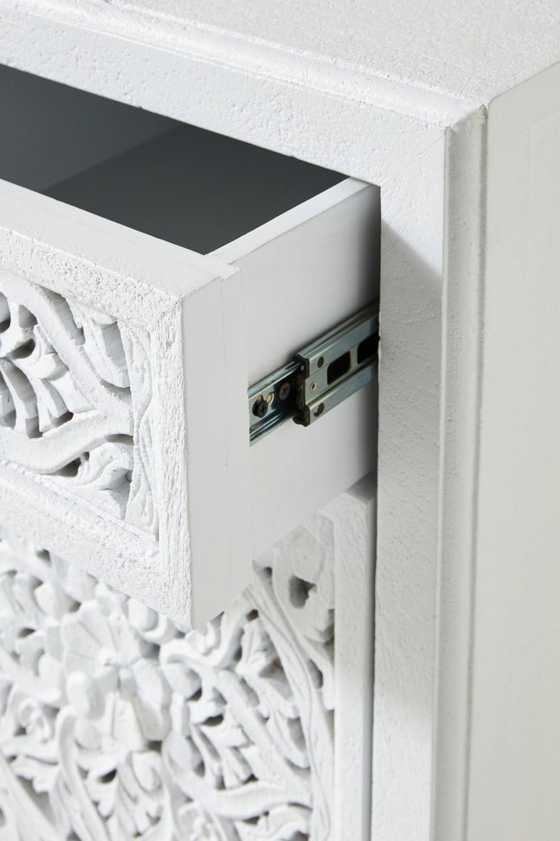 Lombok Hand Carved Indian Style Home Office Desk / Solid Wooden Office Desk – handcrafted solid wood furniture