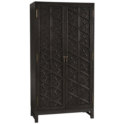 Luna Hand Solid Wooden Carved Armoire - Storage Cabinet – handcrafted solid wood furniture