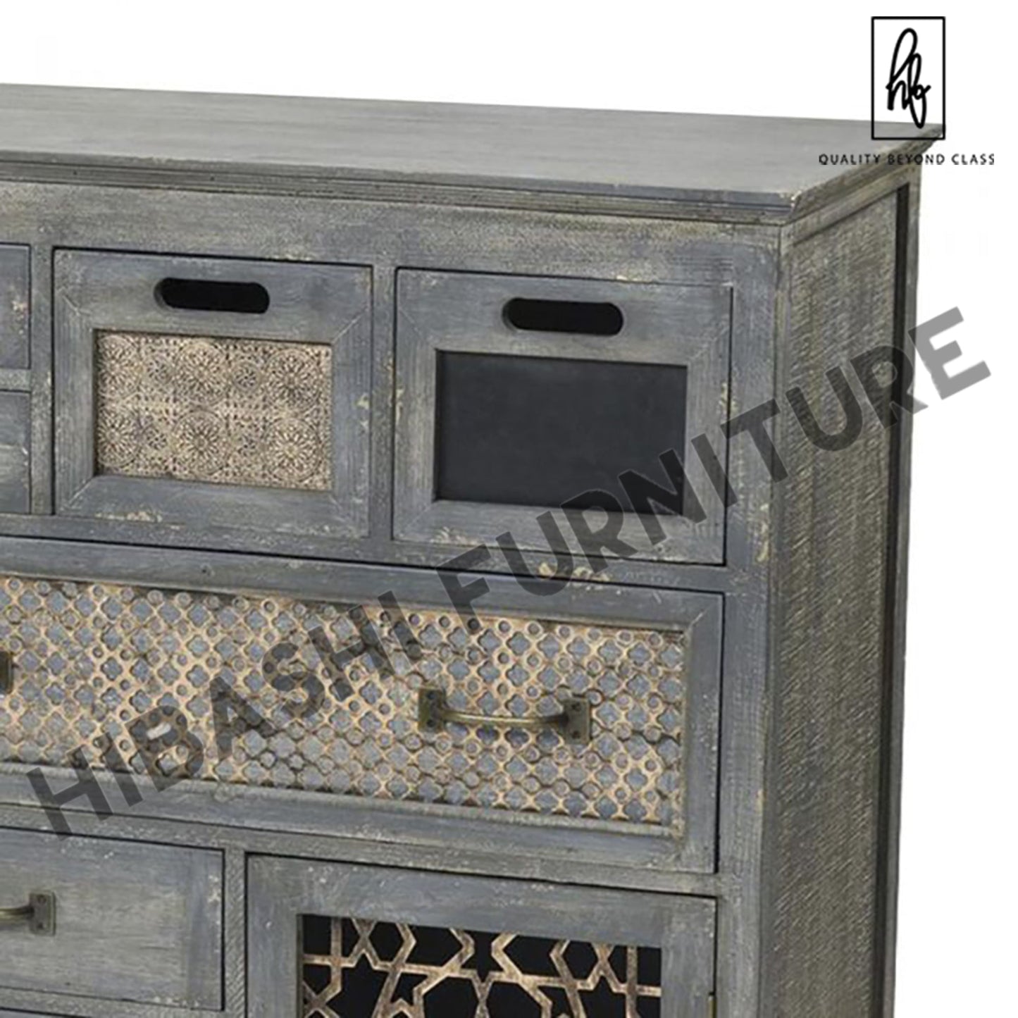 LUNI Solid Mango Wood Hand Carved Cabinet – handcrafted solid wood furniture