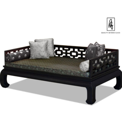 MAGI Solid Mango Wood Hand Carved Daybed – handcrafted solid wood furniture