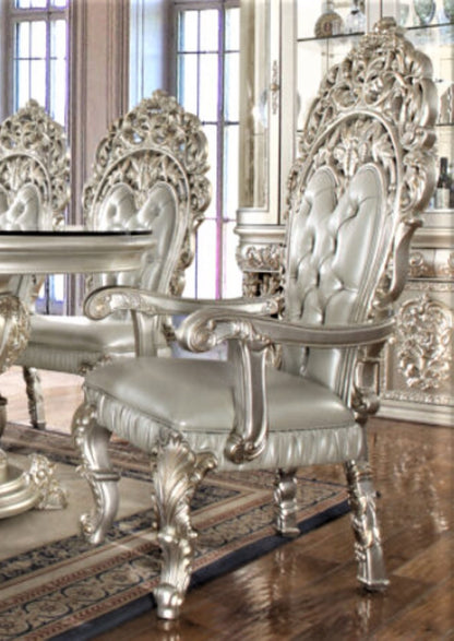 Magnisy Hand Carved European 8 Seater Dining Table Set by Hibashi Furniture – handcrafted solid wood furniture made in India