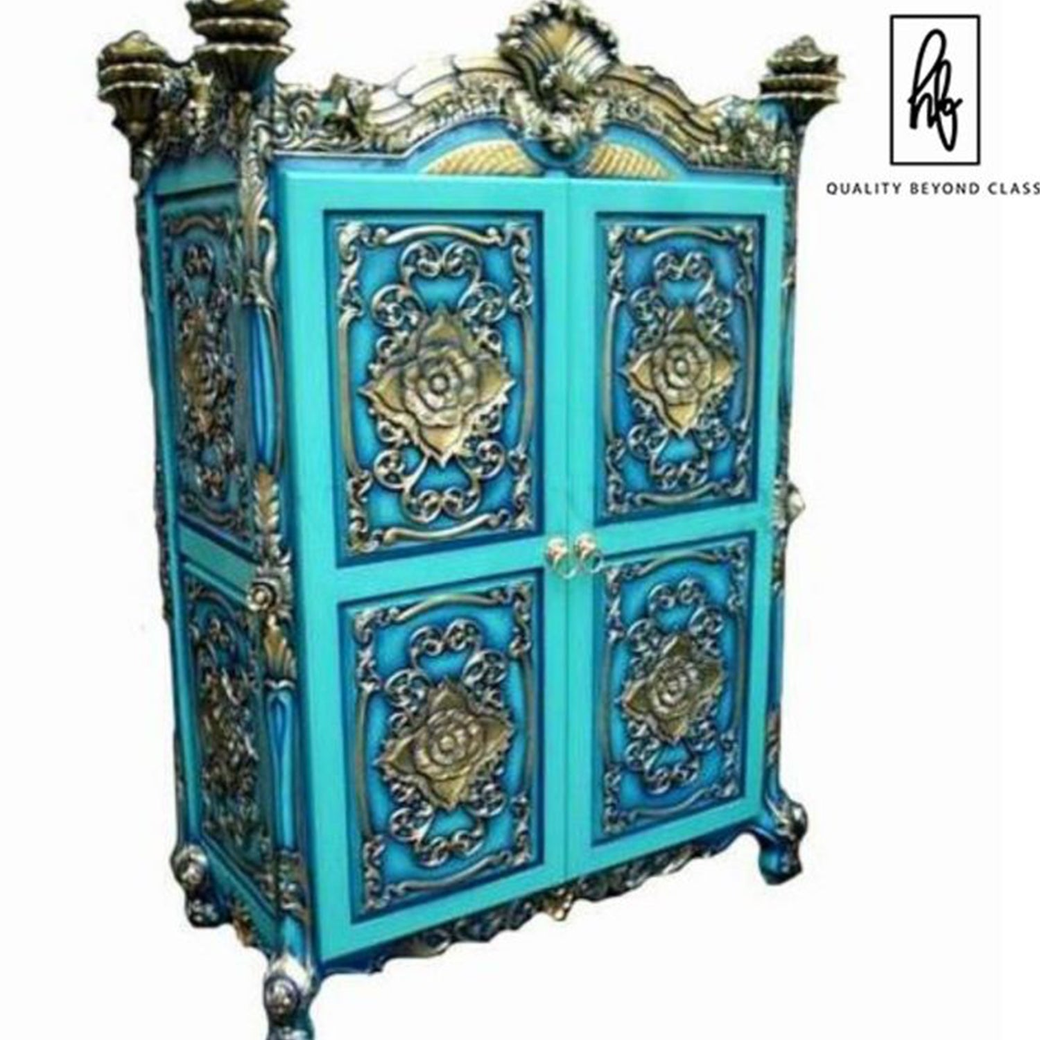 MAJESTY Solid Mango Wood Armoire/Wardrobe – handcrafted solid wood furniture