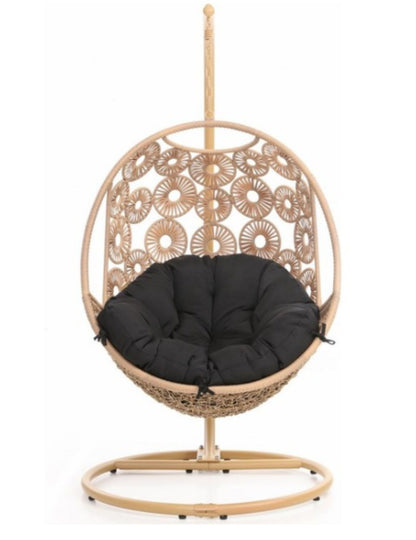 Mali Modern Outdoor Patio Bay Swing Chair by Hibashi Furniture – handcrafted solid wood furniture made in India