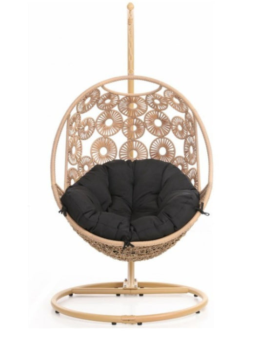 Mali Modern Outdoor Patio Bay Swing Chair by Hibashi Furniture – handcrafted solid wood furniture made in India