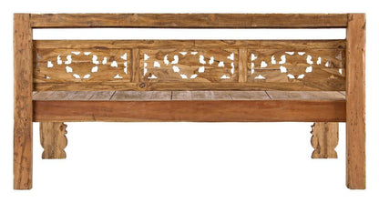 JAVA Hand Carved Wooden Bench