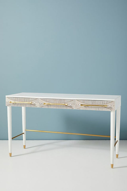 MANA Hand carved Hall Table by Hibashi Furniture – handcrafted solid wood furniture made in India