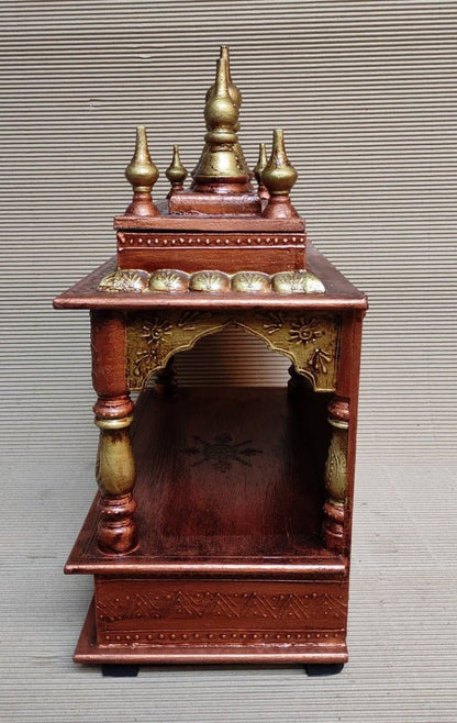 Mandla hand Carved Wooden Temple / Puja Ghar / Indian Temple by Hibashi Furniture – handcrafted solid wood furniture made in India