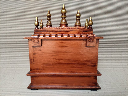 Mandla hand Carved Wooden Temple / Puja Ghar / Indian Temple by Hibashi Furniture – handcrafted solid wood furniture made in India