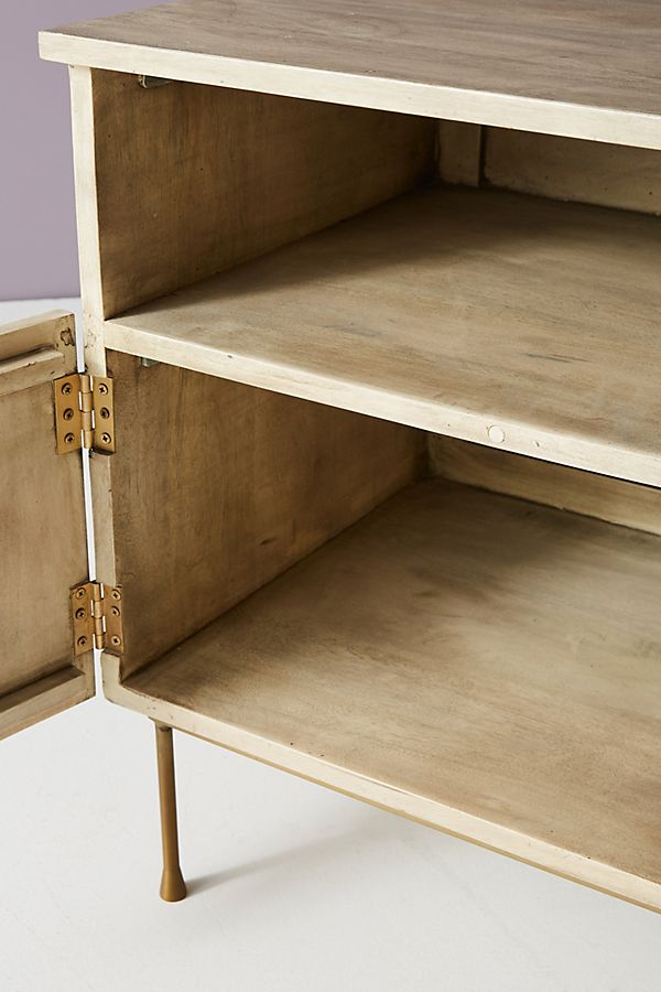 Mango Wood Bedside Table with Carved - Patchwork – handcrafted solid wood furniture