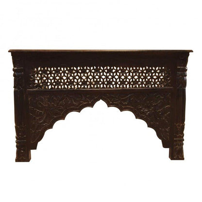 Mehrab Style Carved Hall Table by Hibashi Furniture – handcrafted solid wood furniture made in India