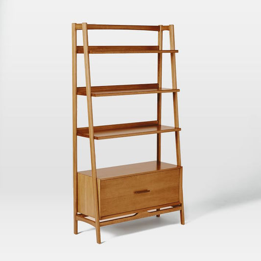 Acorn Mid-Century Bookshelf with Drawer