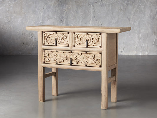 Rasruman Hand Carved Solid Wood Hall Table