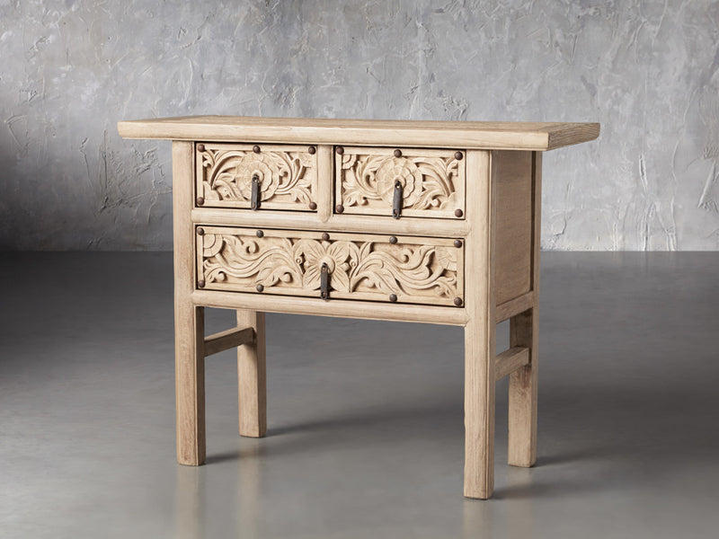 Rasruman Hand Carved Solid Wood Hall Table