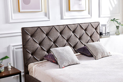 ML1705 Upholstered Bed Frame by Hibashi Furniture – handcrafted solid wood furniture made in India