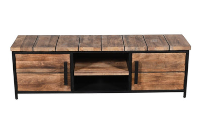 Nacia Mango Wood TV Console by Hibashi Furniture – handcrafted solid wood furniture made in India