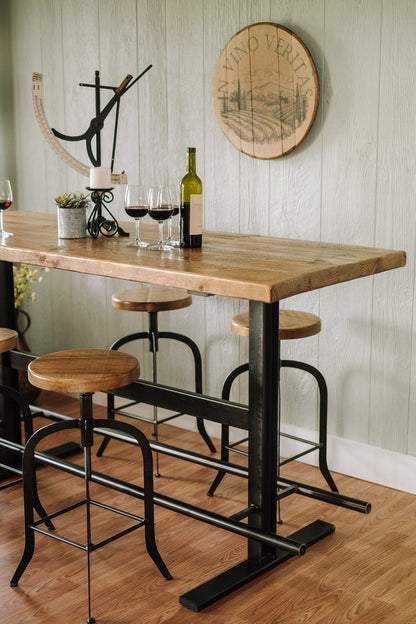 Baler Industrial Hand made Iron Beam Bar Table