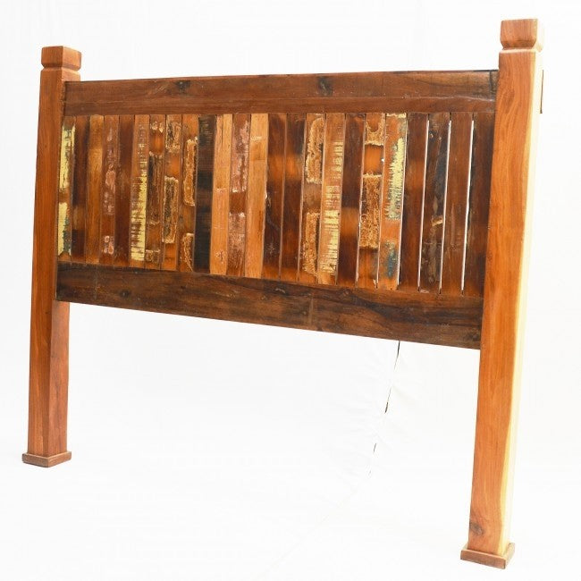 Nirvana Reclaimed Timber Wood Queen Bed Frame & Bed Head