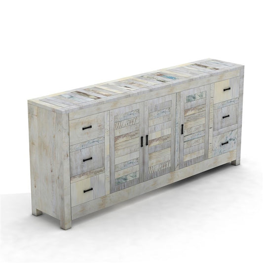 NIRVANA WHITEWASH TIMBER SIDEBOARD XL