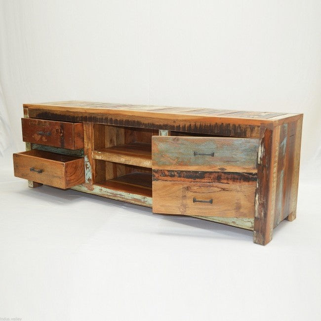 Nirvana Reclaimed Timber Wood TV Entertainment Unit/Stand 150cm