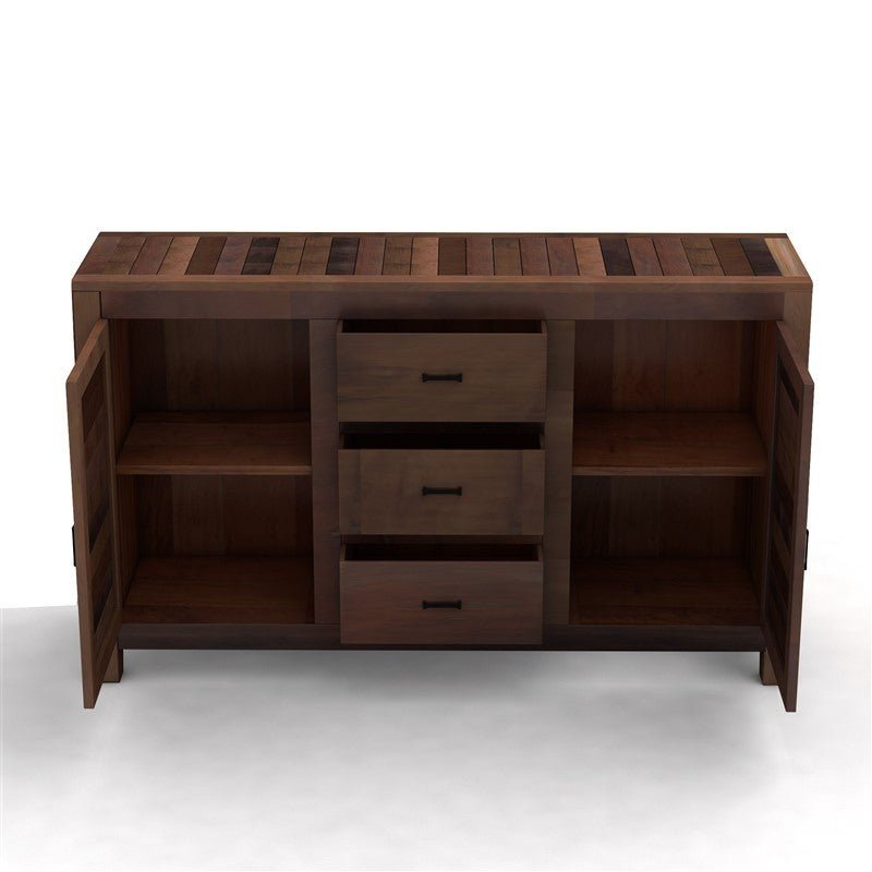 NIRVANA CHOCOLATE TIMBER SIDEBOARD M - 140 - 30 - 80 – handcrafted solid wood furniture