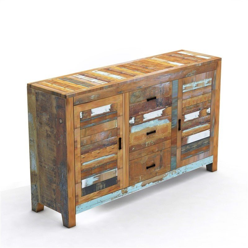 NIRVANA MULTI - COLOR TIMBER SIDEBOARD M - 150 - 30 - 90 – handcrafted solid wood furniture