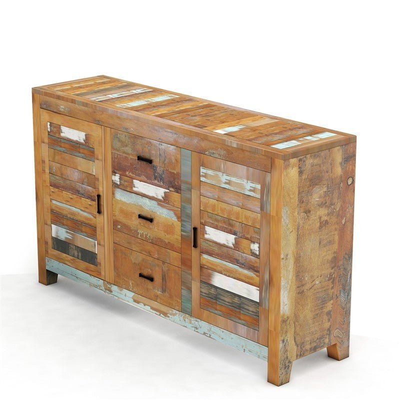 NIRVANA MULTI - COLOR TIMBER SIDEBOARD M - 160 - 50 - 100 – handcrafted solid wood furniture