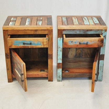 NIRVANA PAIR OF BEDSIDE CABINET – handcrafted solid wood furniture