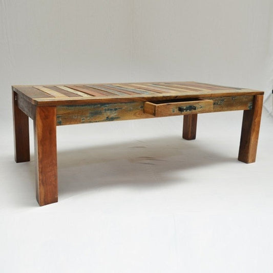 Nirvana Reclaimed Timber Rectangle Coffee Table – handcrafted solid wood furniture