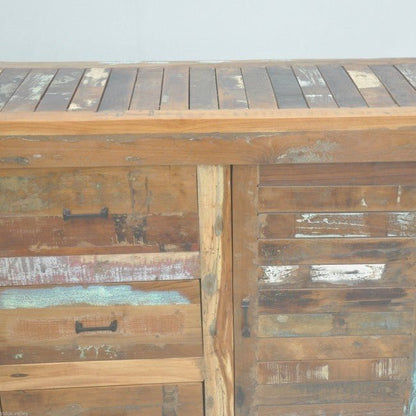 Nirvana Sideboard Buffet Table with 2 Doors, 3 Drawers – handcrafted solid wood furniture