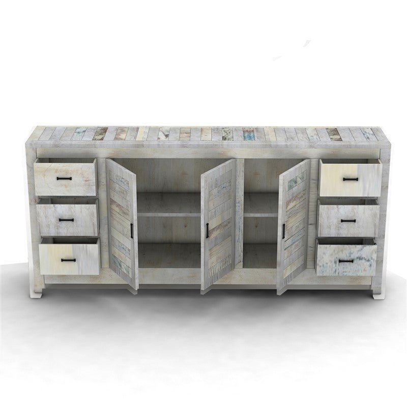 NIRVANA WHITEWASH TIMBER SIDEBOARD XL – handcrafted solid wood furniture